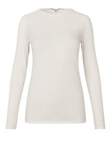 SECOND FEMALE T-SHIRT, MATIMA O-NECK TEE, OFF WHITE